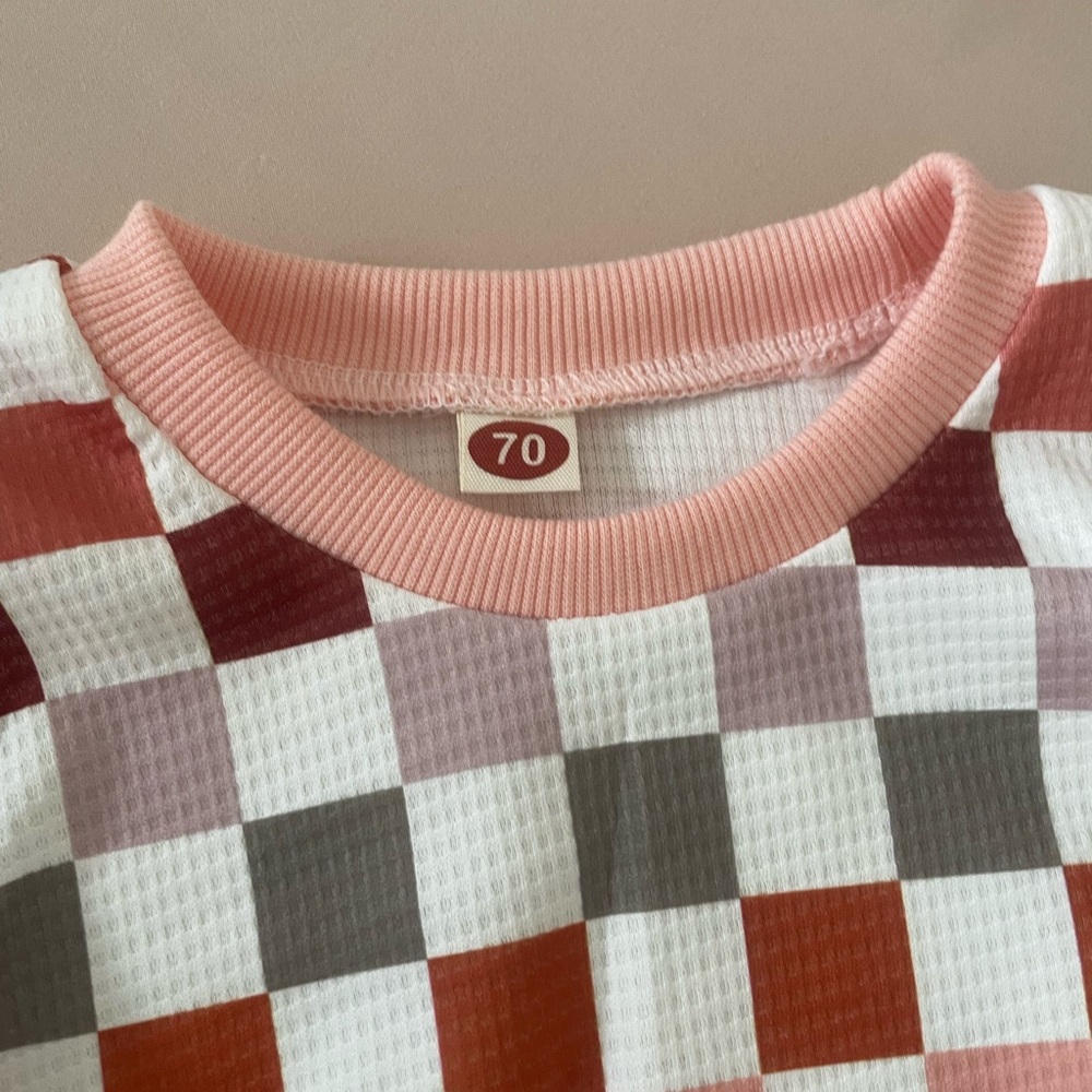 Checkered Baby Matching Set - Picture 2 of 5